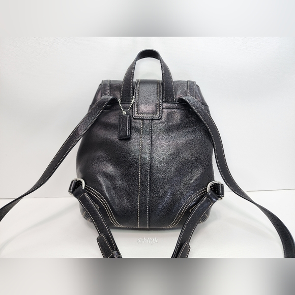 2005 Coach Soho Buckle Backpack EUC *Black/Silver* - Picture 2 of 16